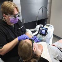 Two basic types of procedures for performing laser dentistry